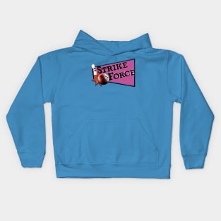 Strike Force - Bowling - 80's Retro Logo Kids Hoodie